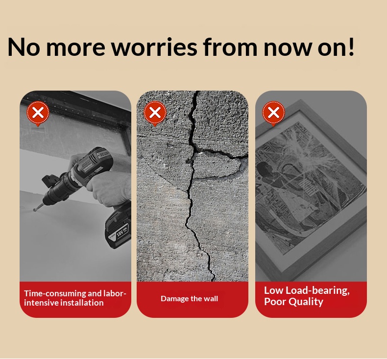 no-drill wall mural hooks