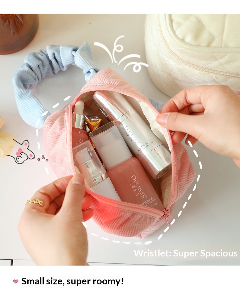 Corduroy Makeup Bag