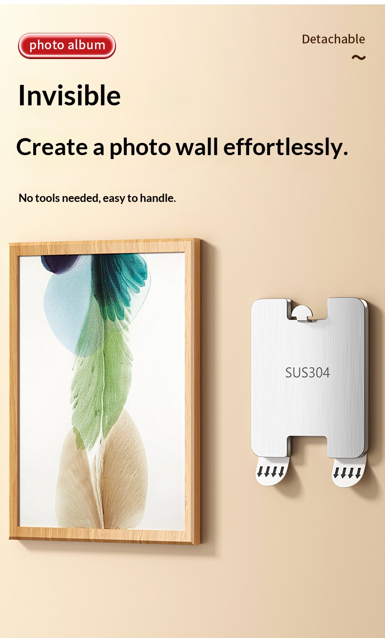 no-drill wall mural hooks