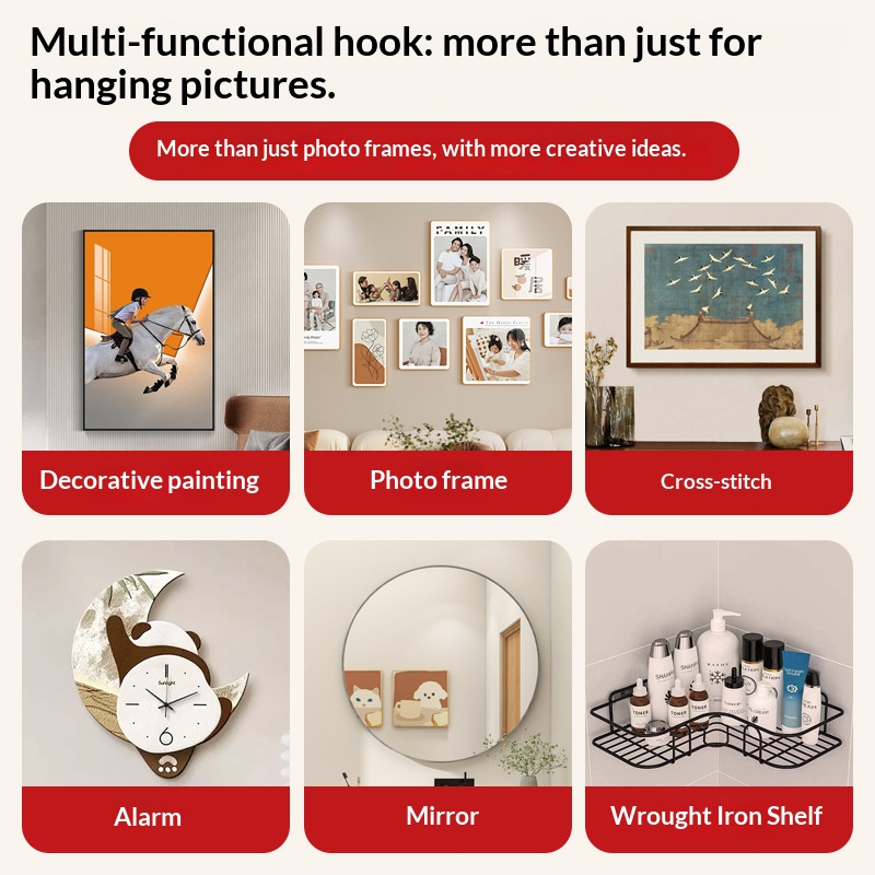 no-drill wall mural hooks