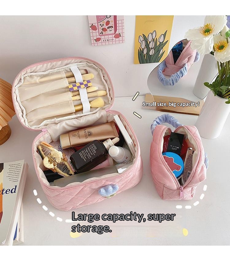 Corduroy Makeup Bag