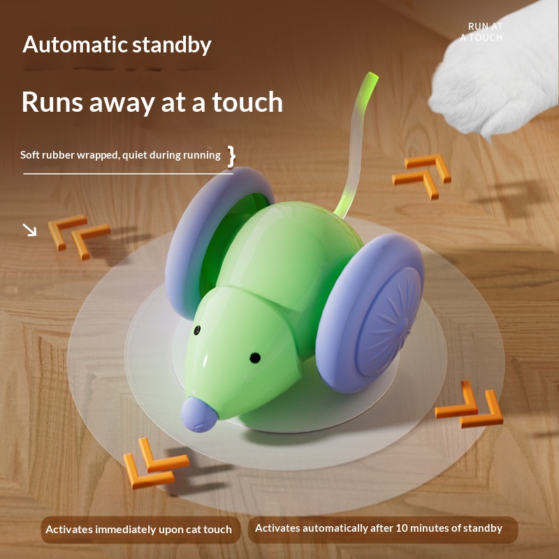 Electric Smart Interactive Mouse Cat Toy Car