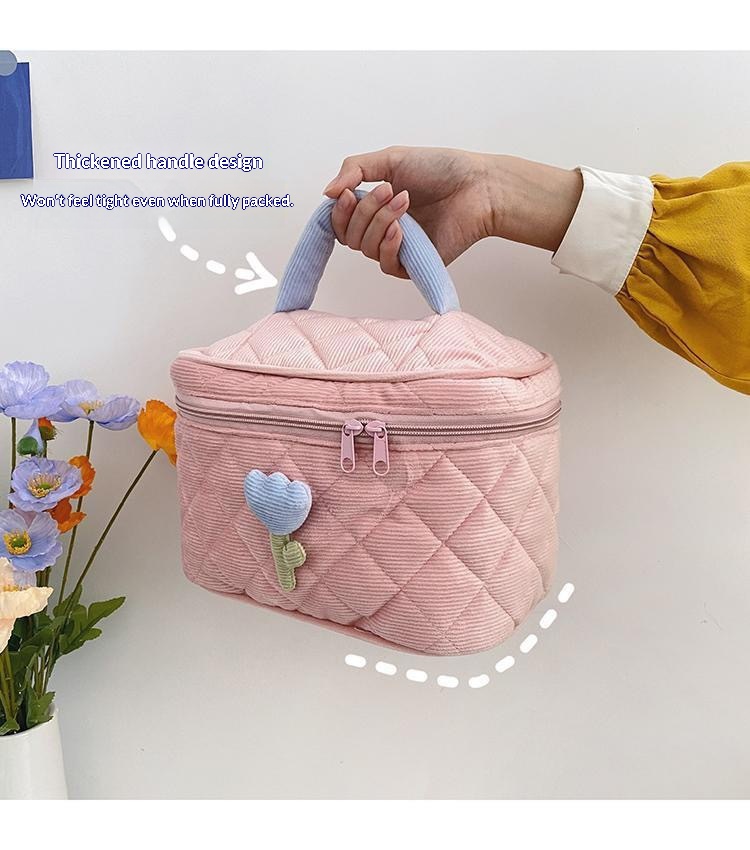 Corduroy Makeup Bag