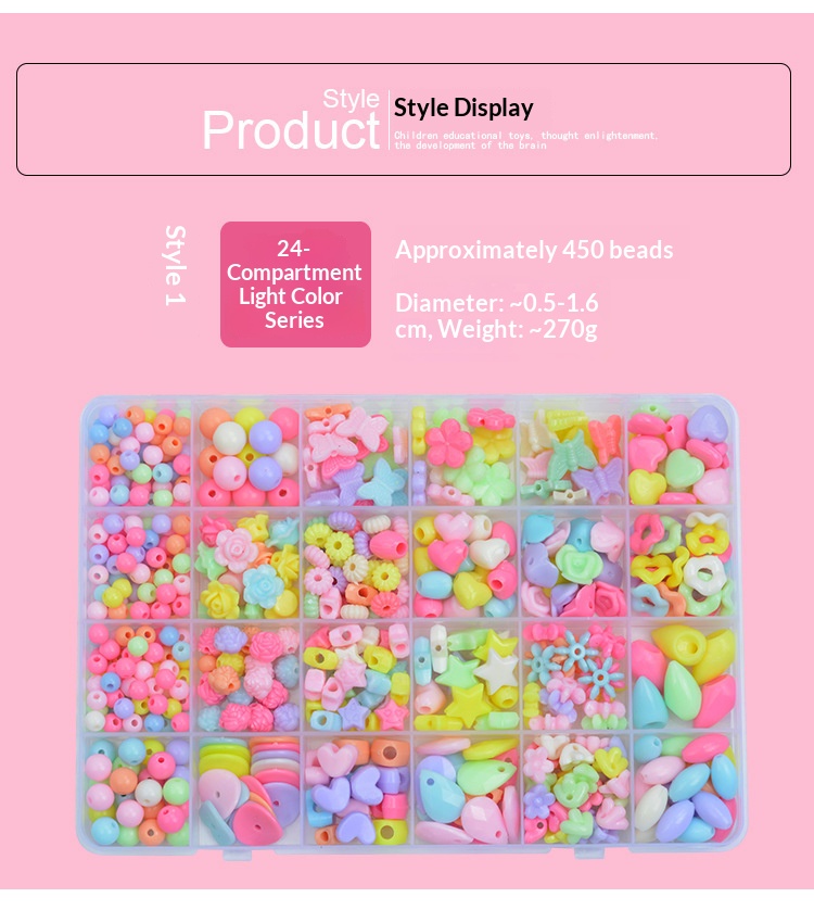 DIY 24-Grid Children’s Beading Craft Kit