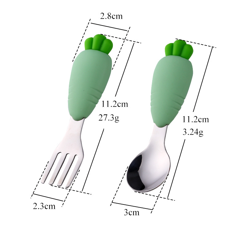 Carrot-Shaped Fork & Spoon