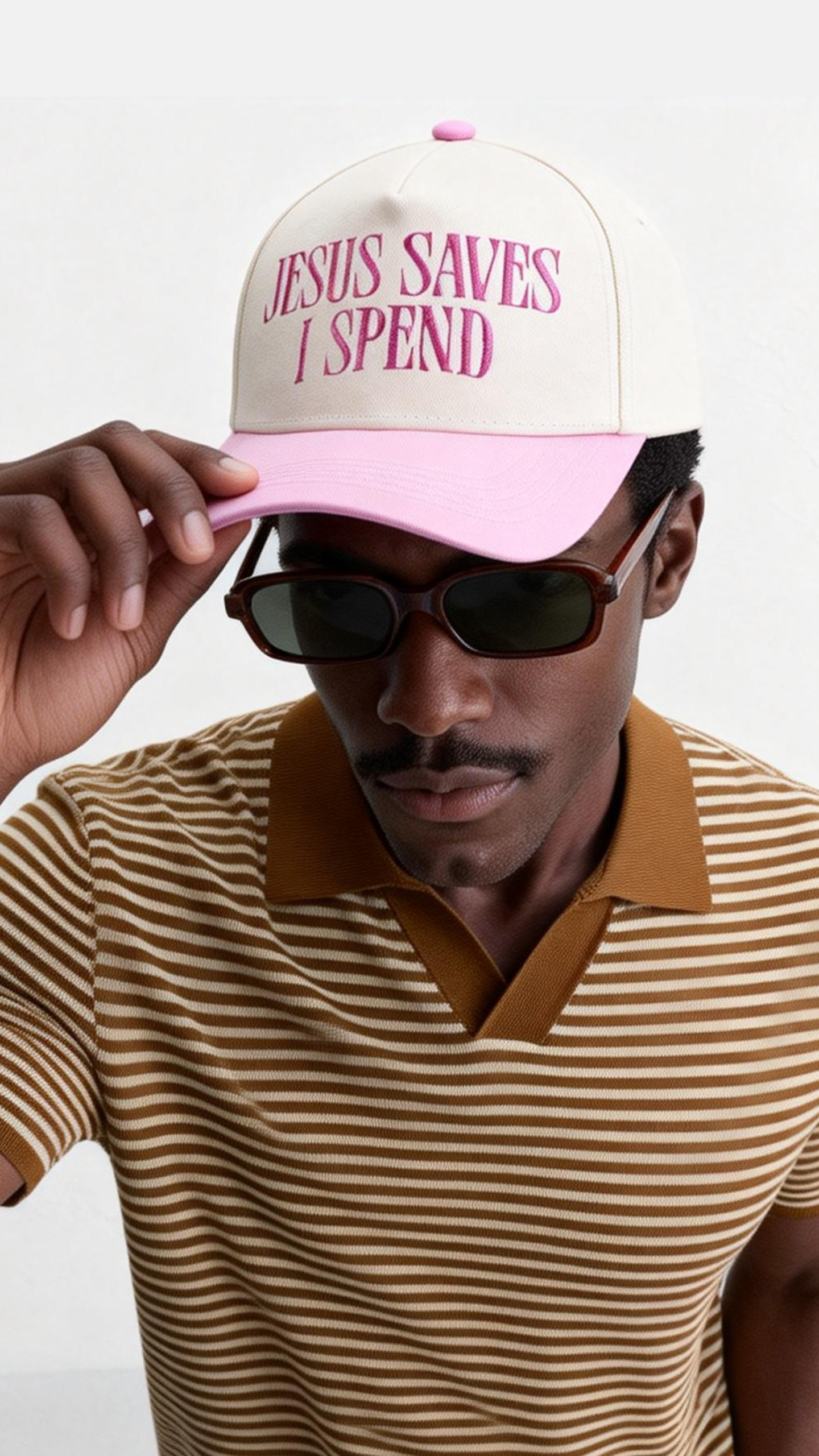 Jesus Saves I Spend Funny Trucker Hat - Vintage Two-Tone Baseball Cap Unisex-Knotfolks