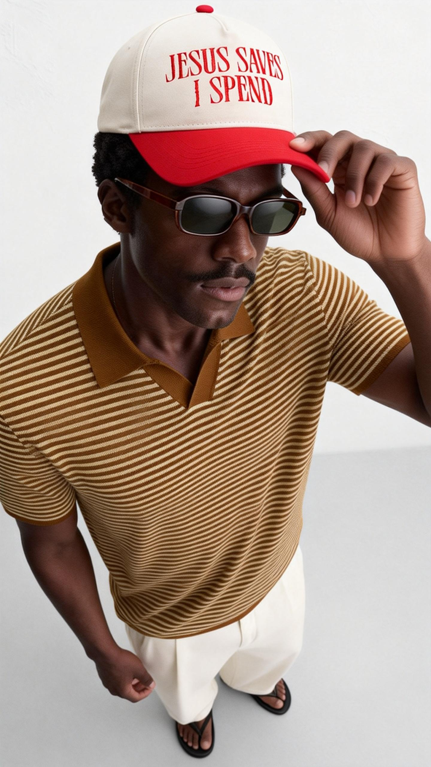 Jesus Saves I Spend Funny Trucker Hat - Vintage Two-Tone Baseball Cap Unisex-Knotfolks