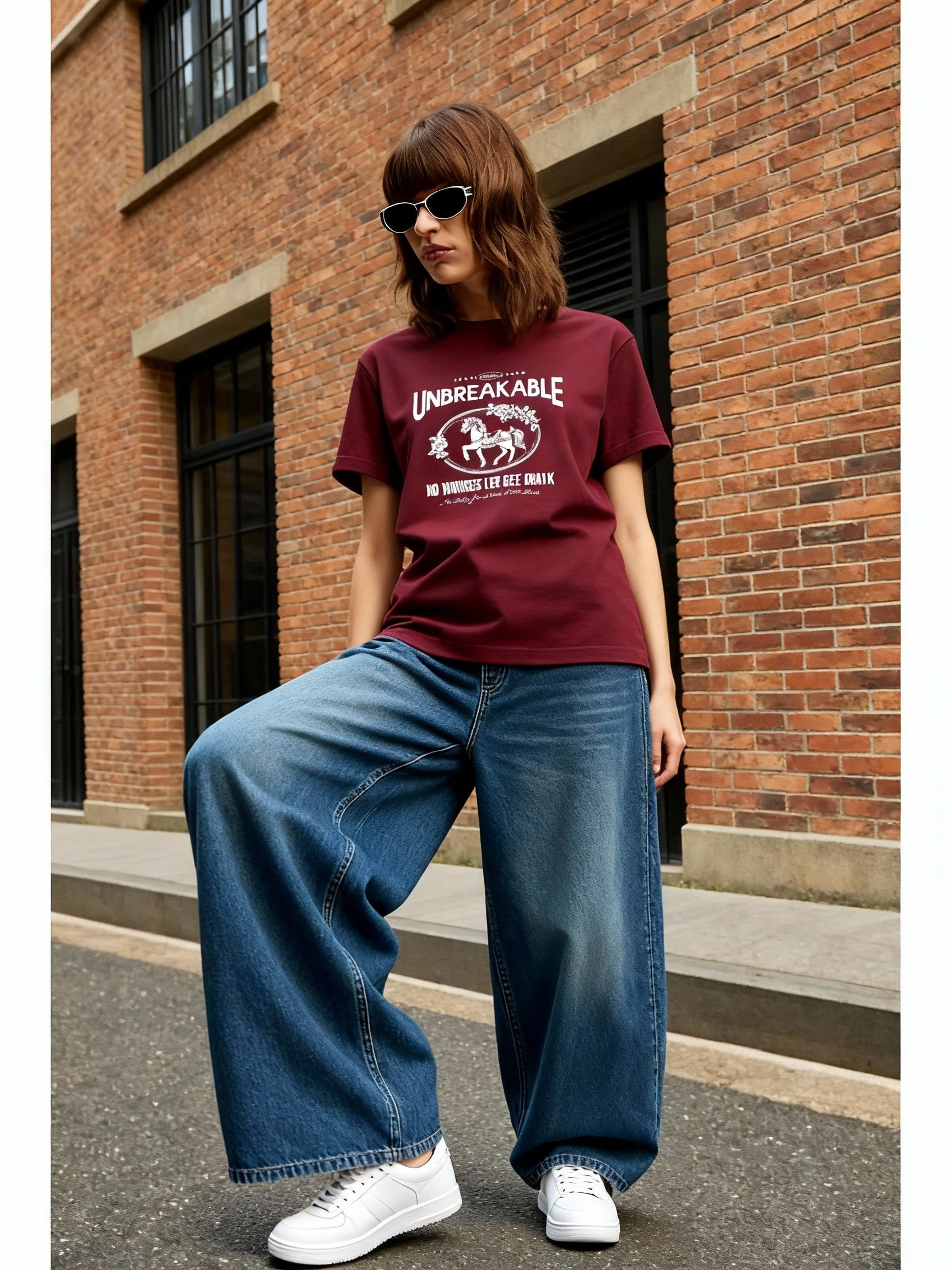 UNBREAKABLE Vintage Carousel Graphic Tee - Oversized Streetwear T-Shirt-Knotfolks