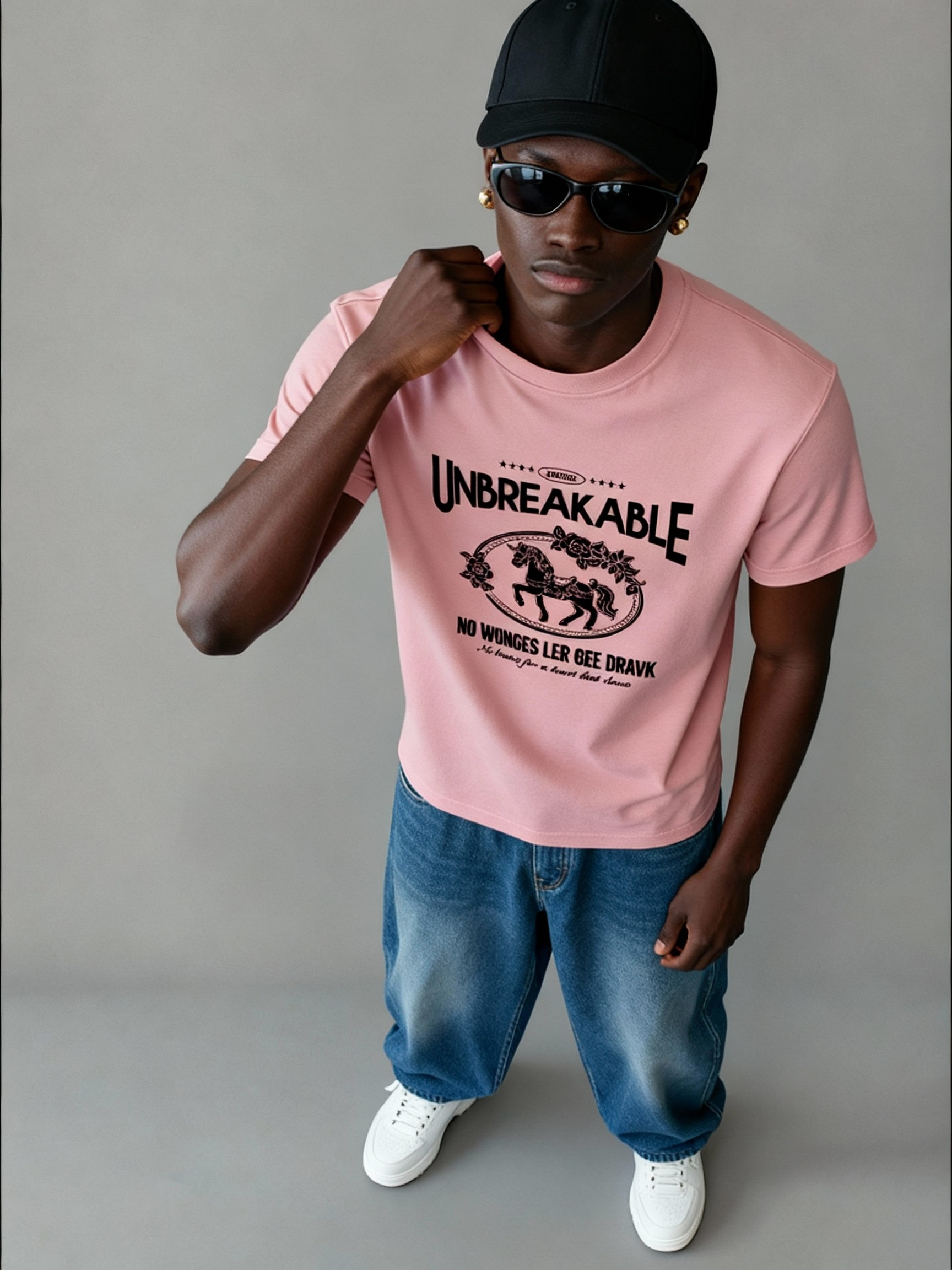 UNBREAKABLE Vintage Carousel Graphic Tee - Oversized Streetwear T-Shirt-Knotfolks
