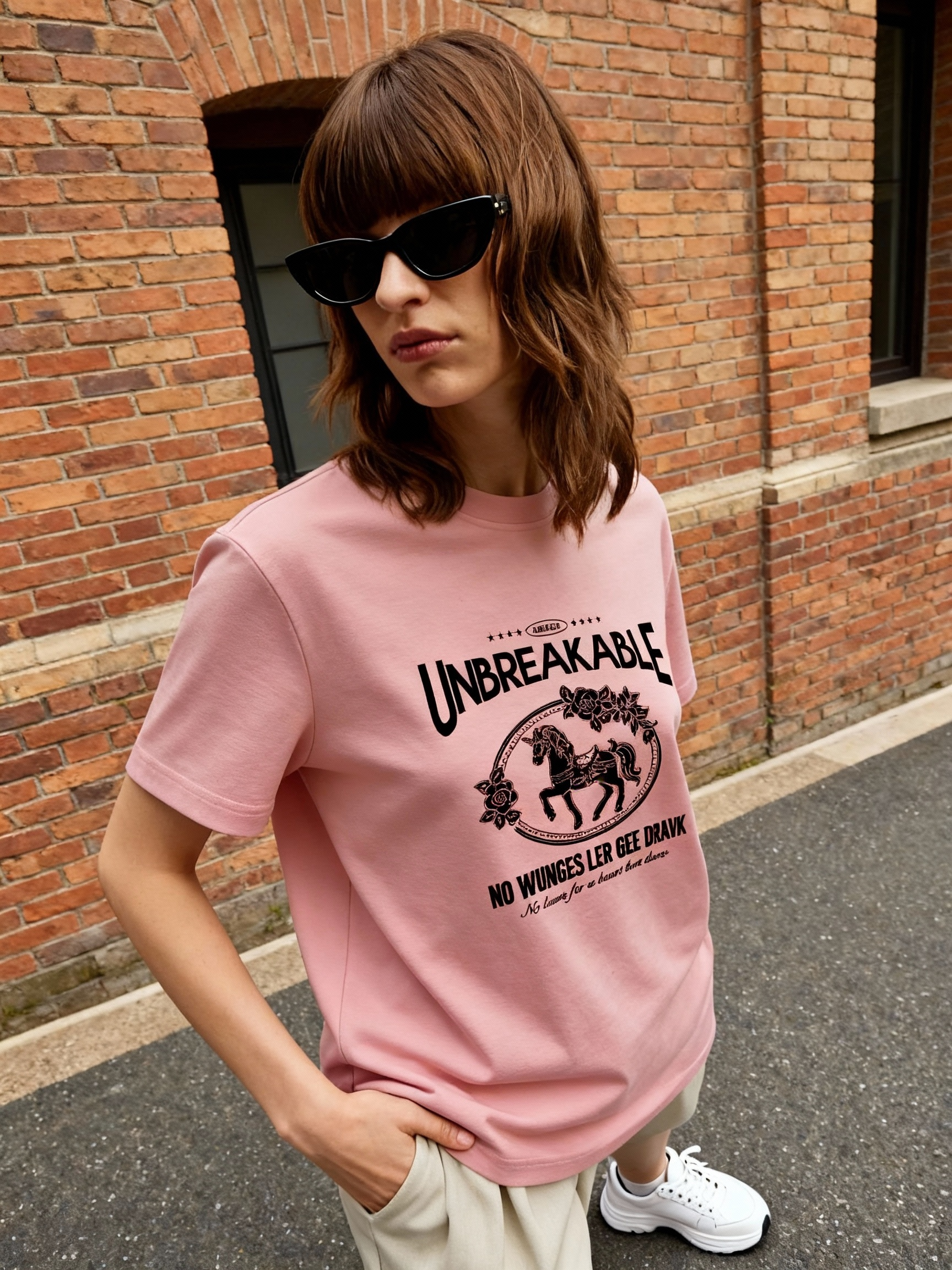 UNBREAKABLE Vintage Carousel Graphic Tee - Oversized Streetwear T-Shirt-Knotfolks