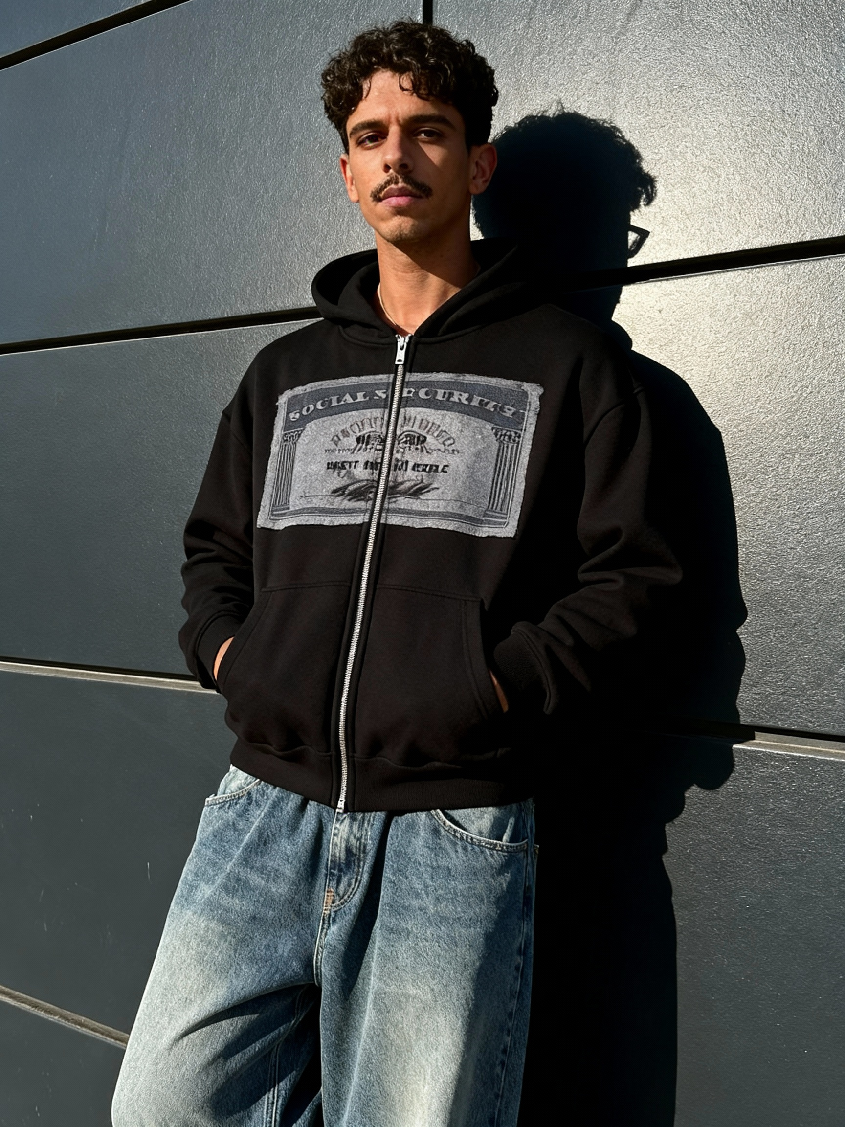 Retro Patchwork Full-Zip Hoodie Men's Boxy Fit Y2K Streetwear Jacket-Knotfolks