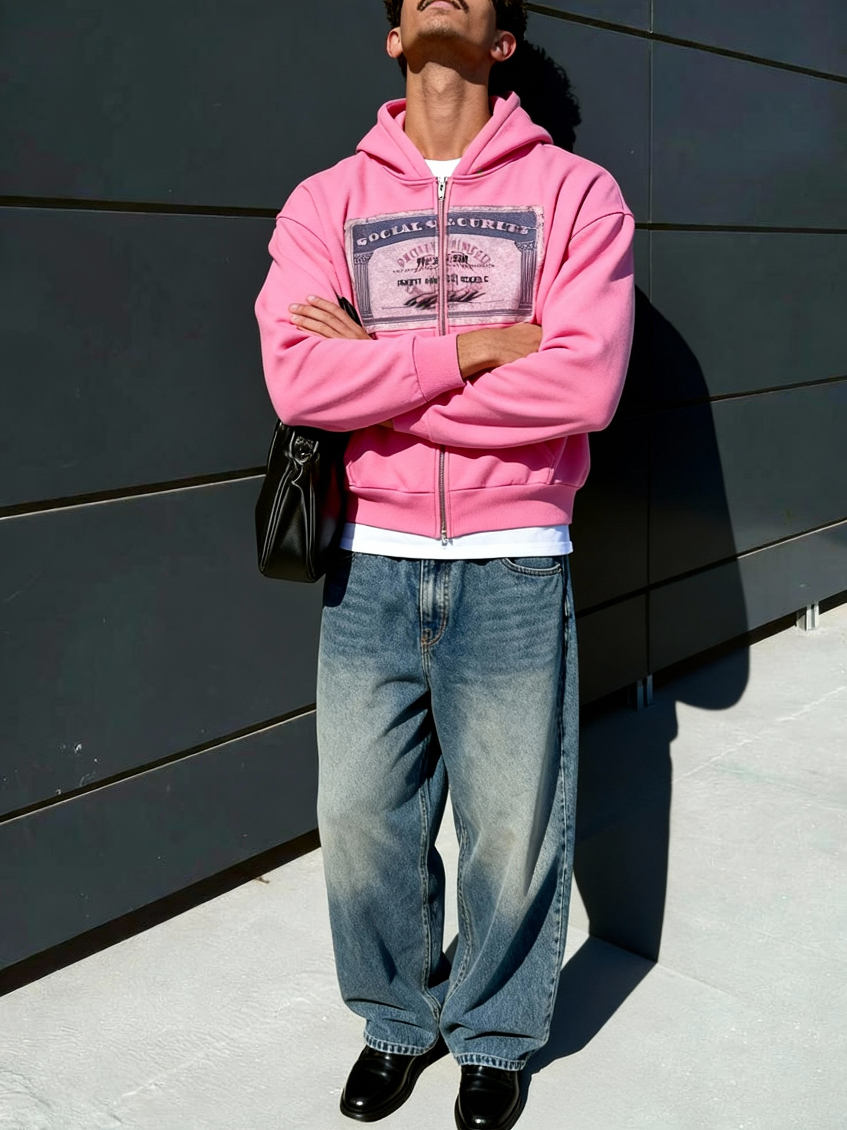 Retro Patchwork Full-Zip Hoodie Men's Boxy Fit Y2K Streetwear Jacket-Knotfolks