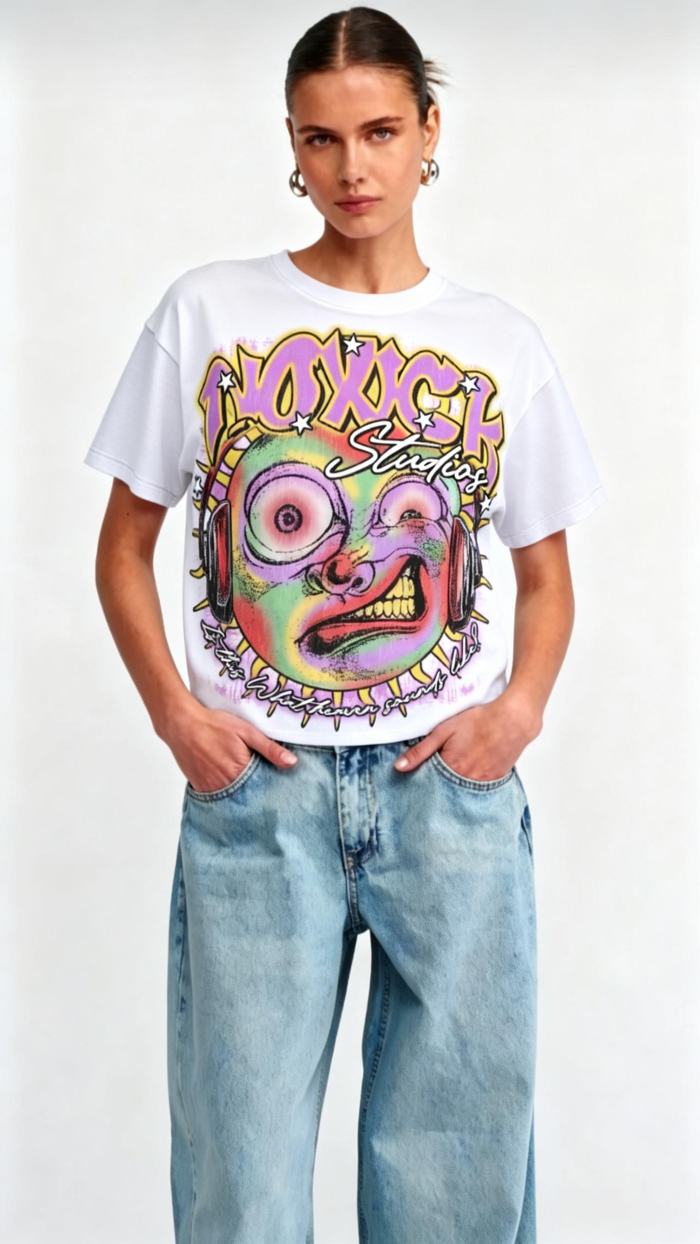 Vintage Washed "Take Money" Silhouette Graphic Tee | Distressed Urban Streetwear Shirt