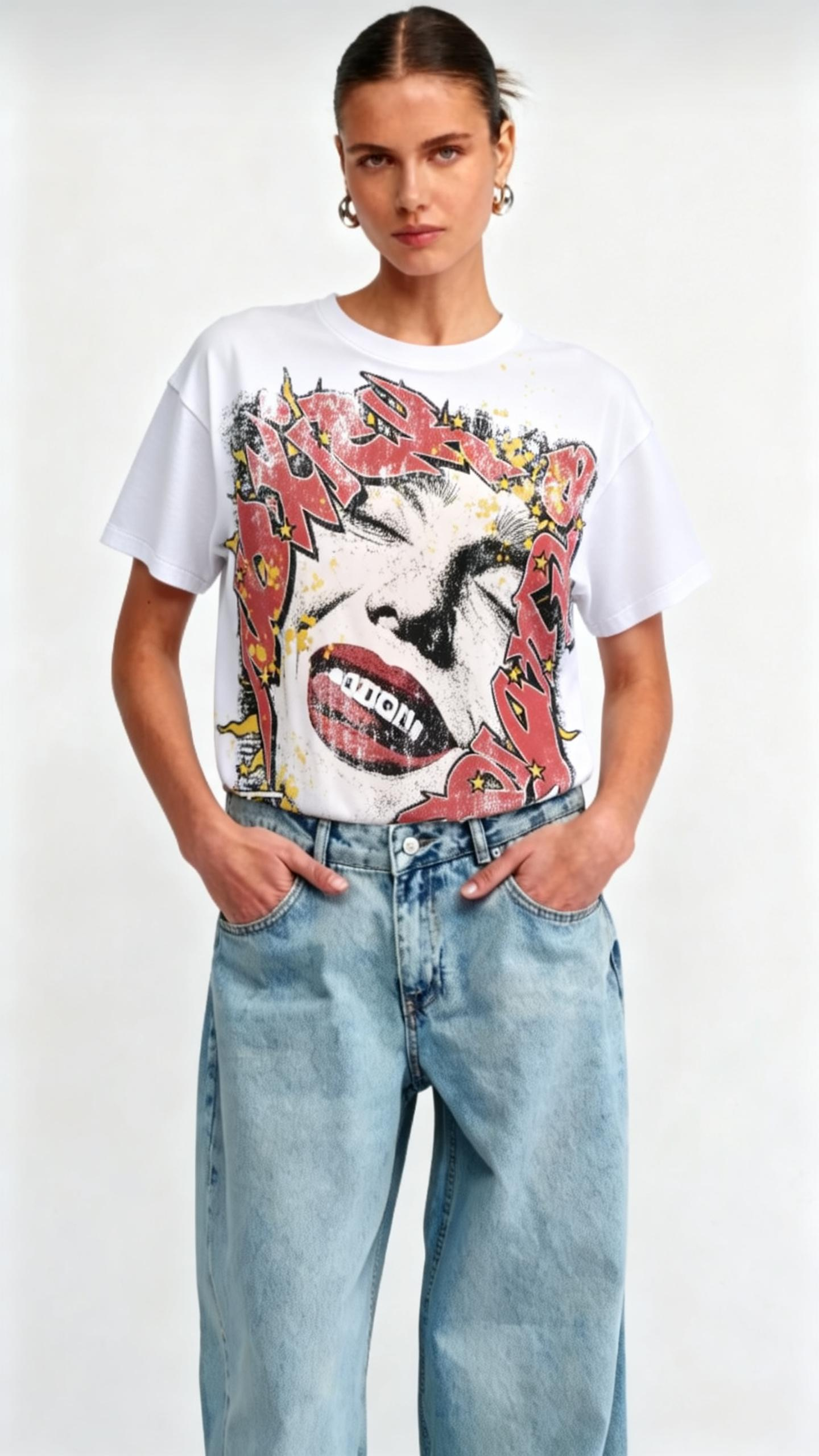 Vintage Washed "Take Money" Silhouette Graphic Tee | Distressed Urban Streetwear Shirt