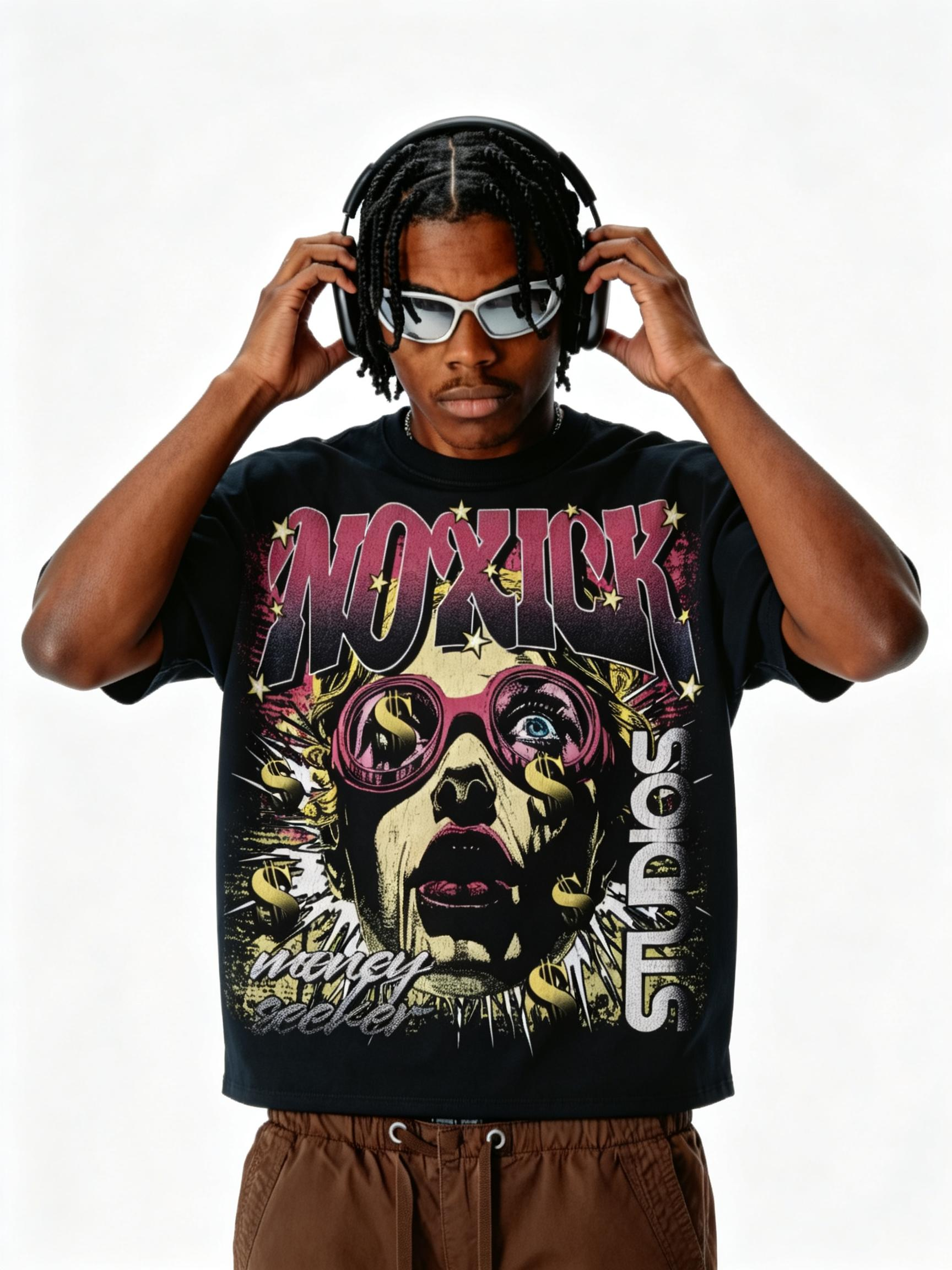 Vintage Washed "Take Money" Silhouette Graphic Tee | Distressed Urban Streetwear Shirt