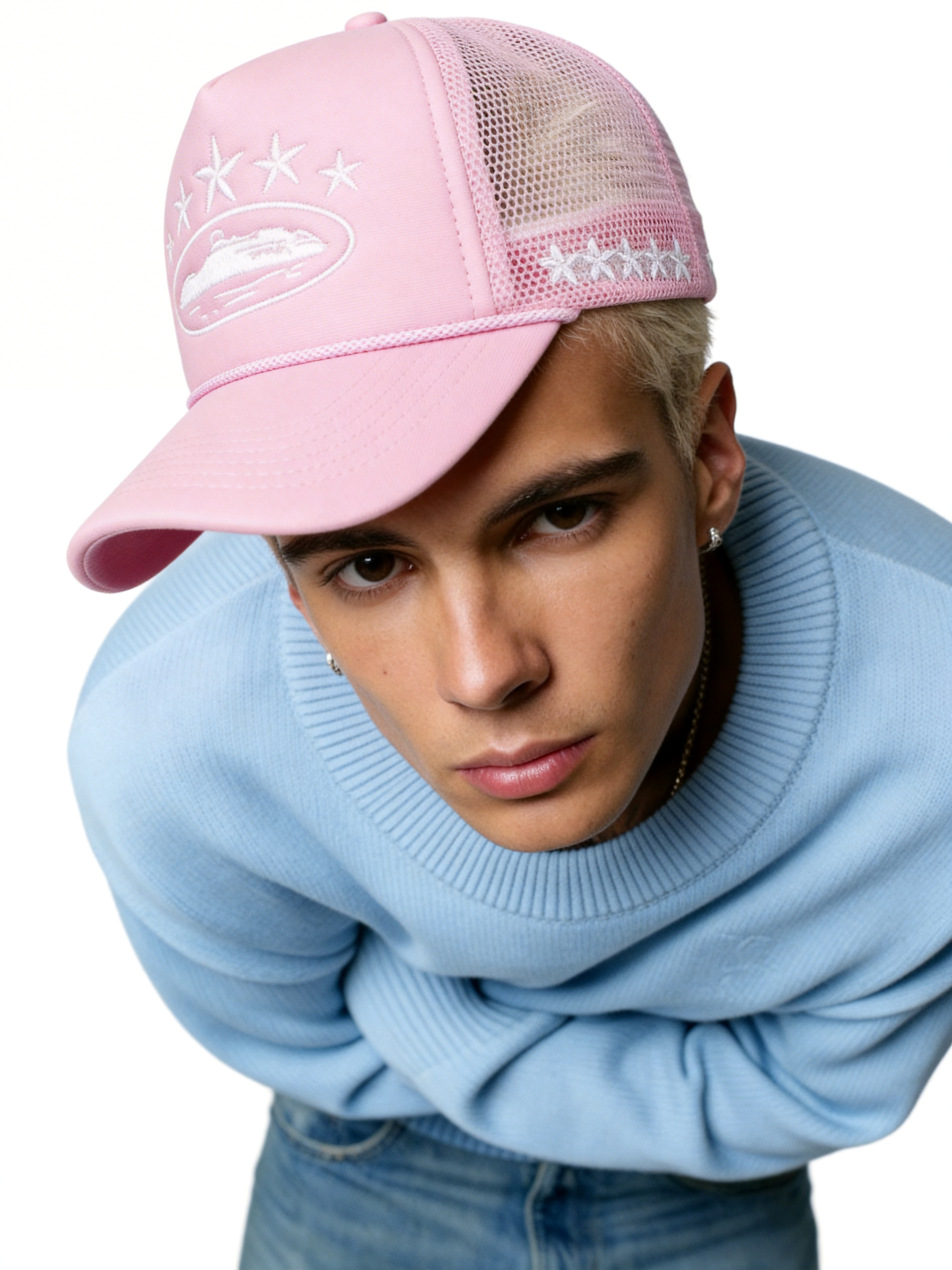 Vintage 5-Star Graphic Mesh Trucker Hat - Breathable Summer Cap-Knotfolks