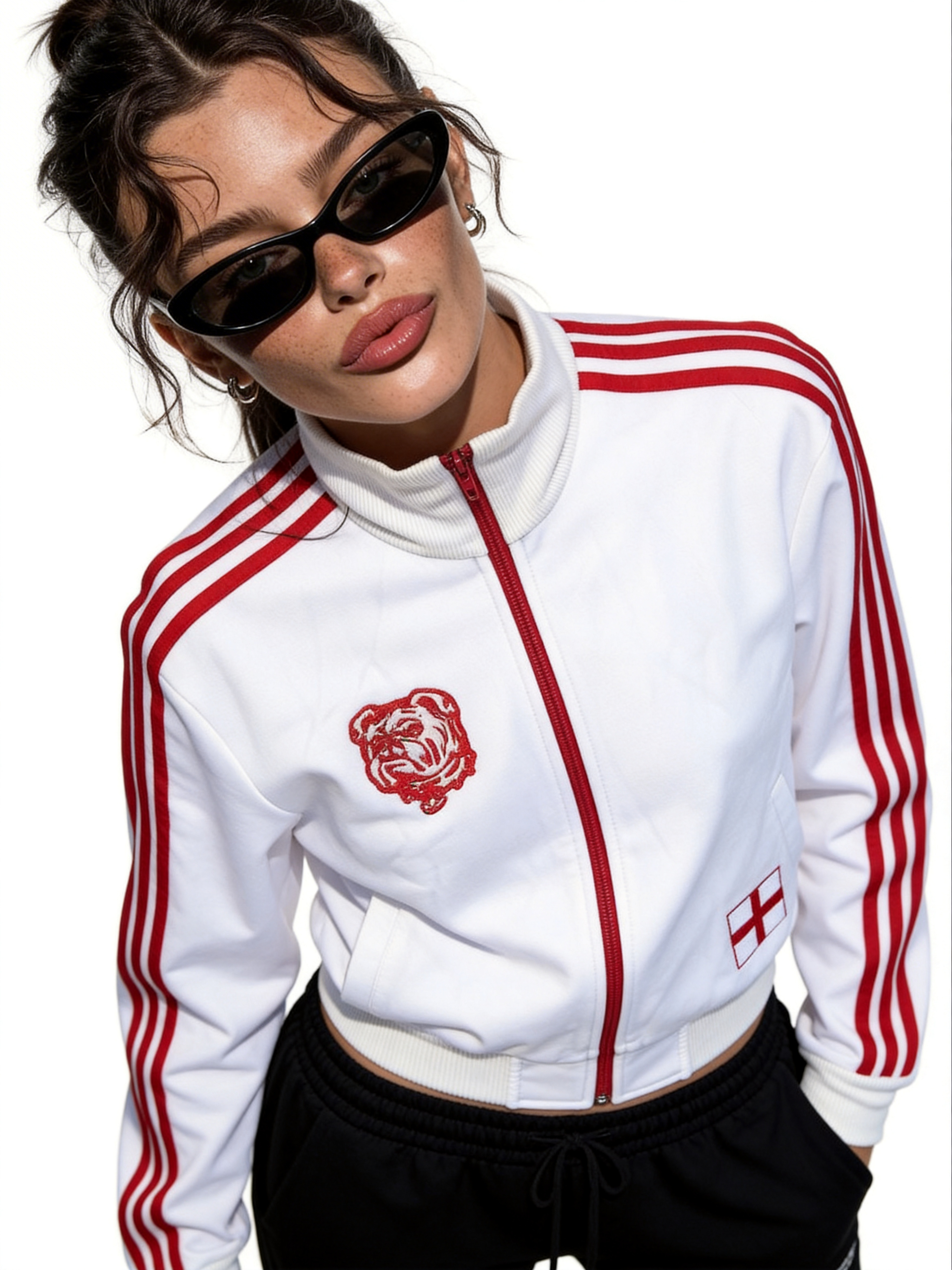 Vintage Zip-Up Printed Sports Cardigan-Knotfolks