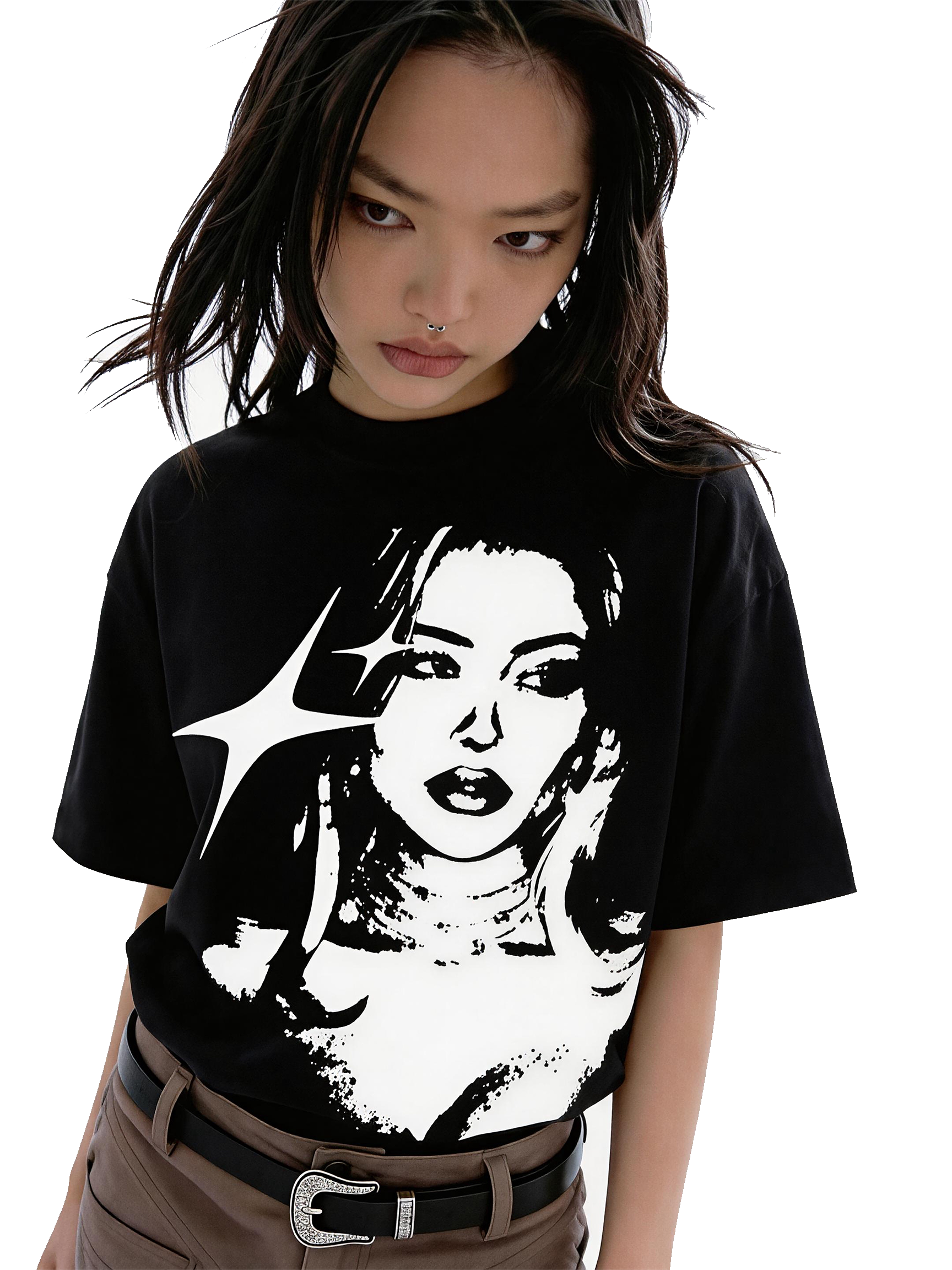 Y2K Grunge Oversized Graphic T-Shirt | Harajuku Punk Streetwear-Knotfolks