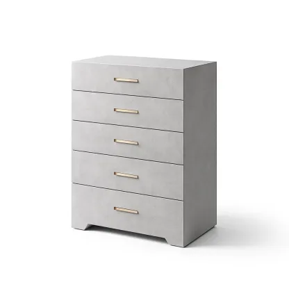 Kommode mit Schubladen MDF-Betonoptik Grau-Sofioma