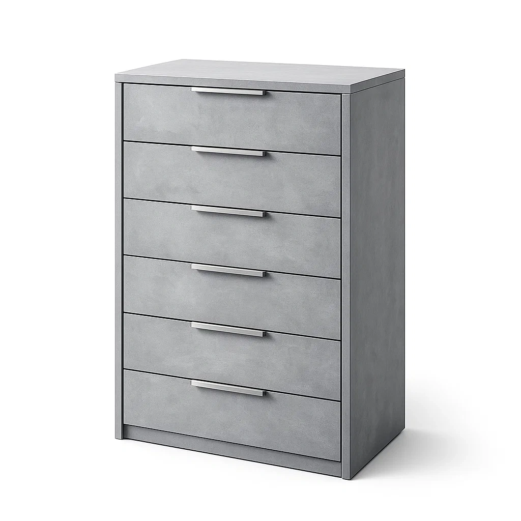 Kommode mit Schubladen MDF Grau 120 x 80 x 40 cm-Sofioma