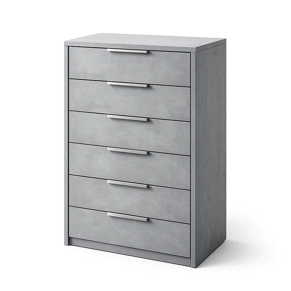 Kommode mit Schubladen MDF Grau 120 x 80 x 40 cm-Sofioma