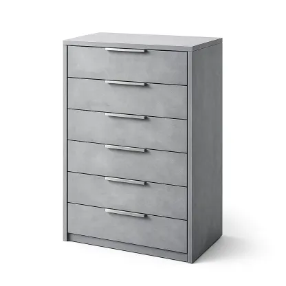 Kommode mit Schubladen MDF Grau 120 x 80 x 40 cm-Sofioma