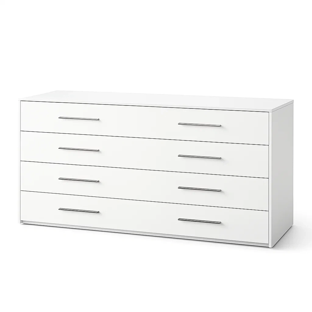 Kommode mit Schubladen MDF Weiß 120 x 77 x 40 cm-Sofioma