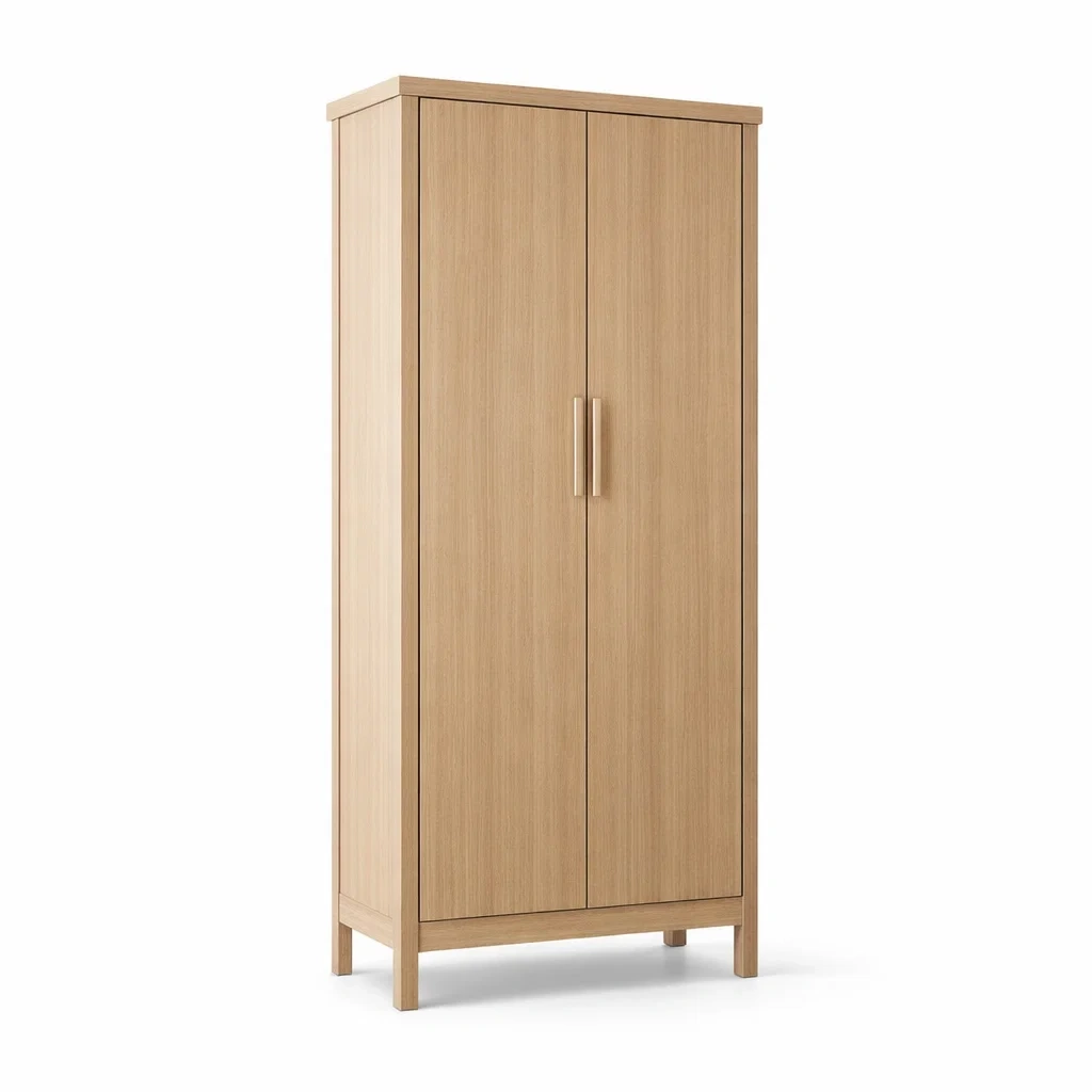 Kleiderschrank Holz 2 Türen Natur-Sofioma