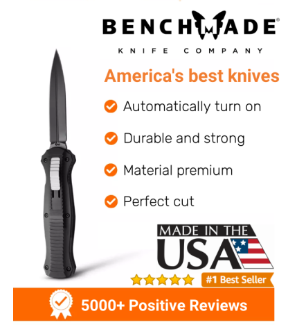 ⚡Last Day 70% OFF丨Benchmade 3300BK Infidel OTF Automatic Knife - Black/White D2 Plain Edge