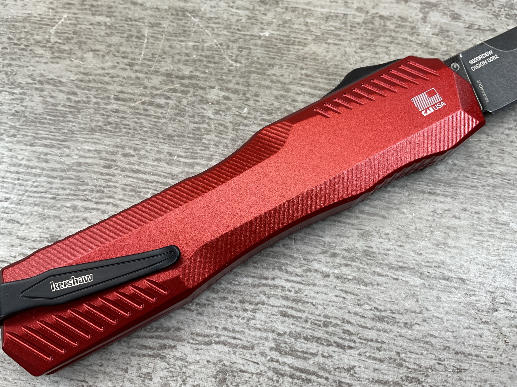 ⚡Last Day 70% OFF丨Kershaw 9000R Matt Diskin OTF AUTO Knife (🎉50th Anniversary Edition🎉)