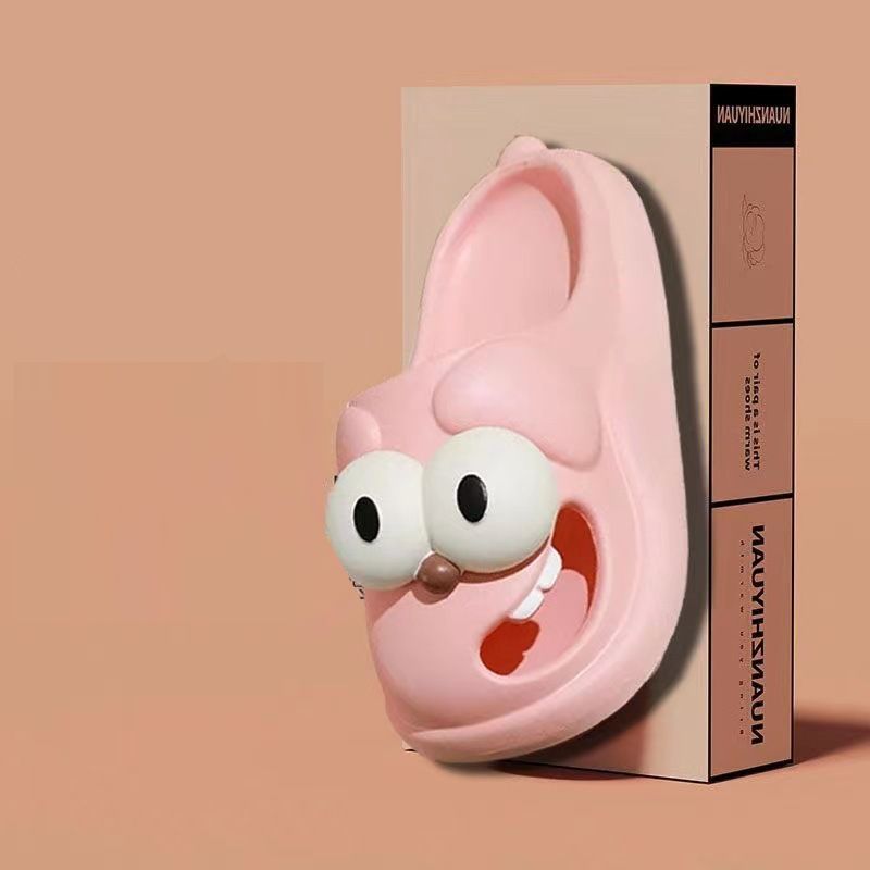 Cute Tongue-Shaped Indoor Cartoon Sandals
