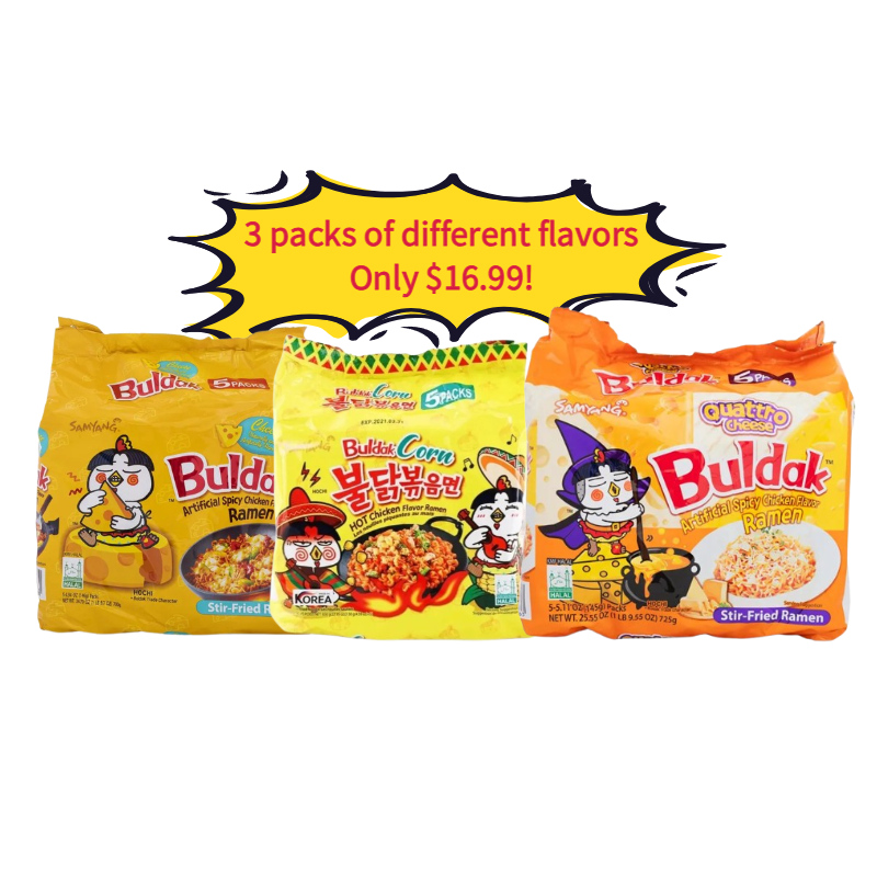 Turkey Ramen Carbonane Spicy Chicken Flavor 5-pack (3 large packs for only $16.99)