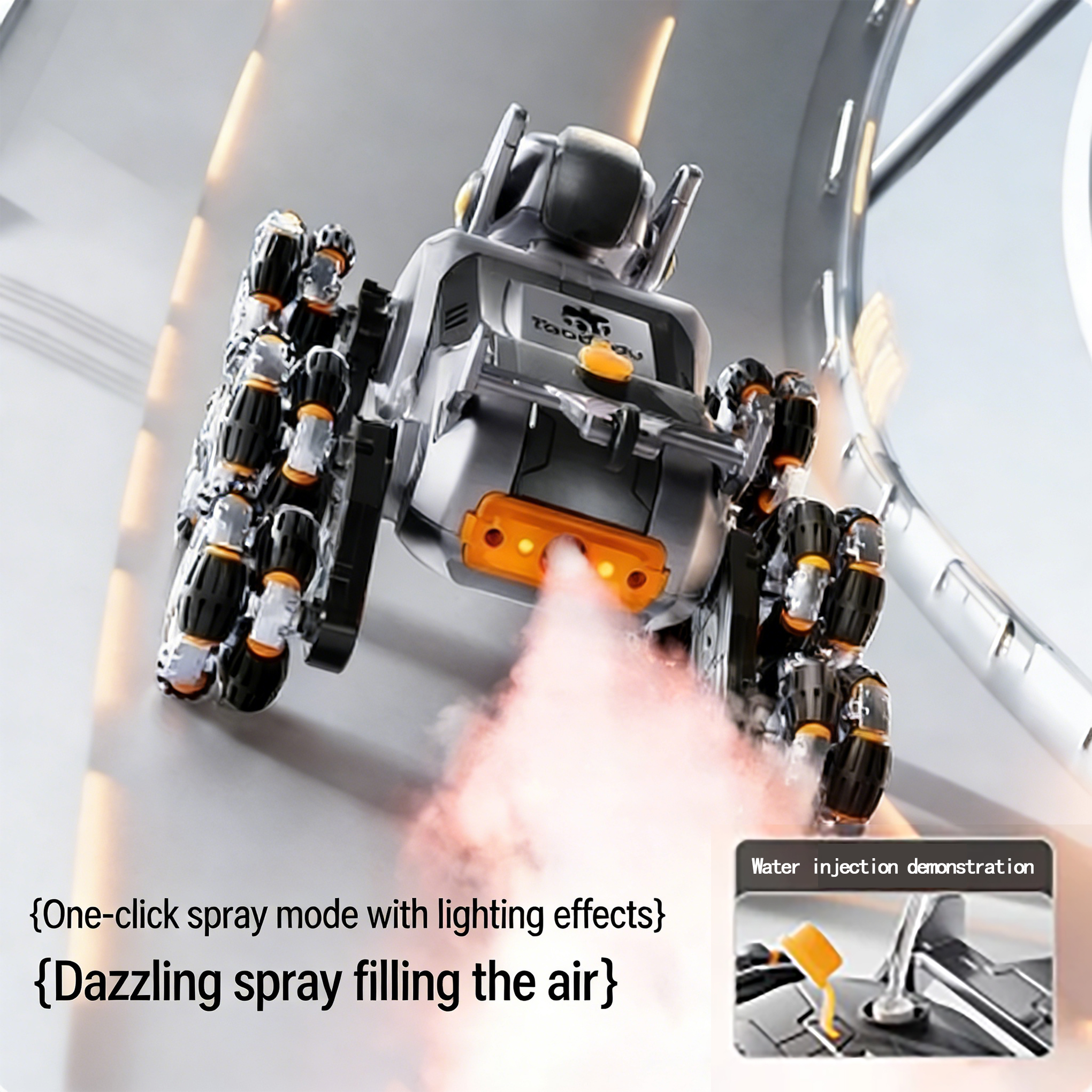 Electric intelligent eight-wheeled robotic dog toy car