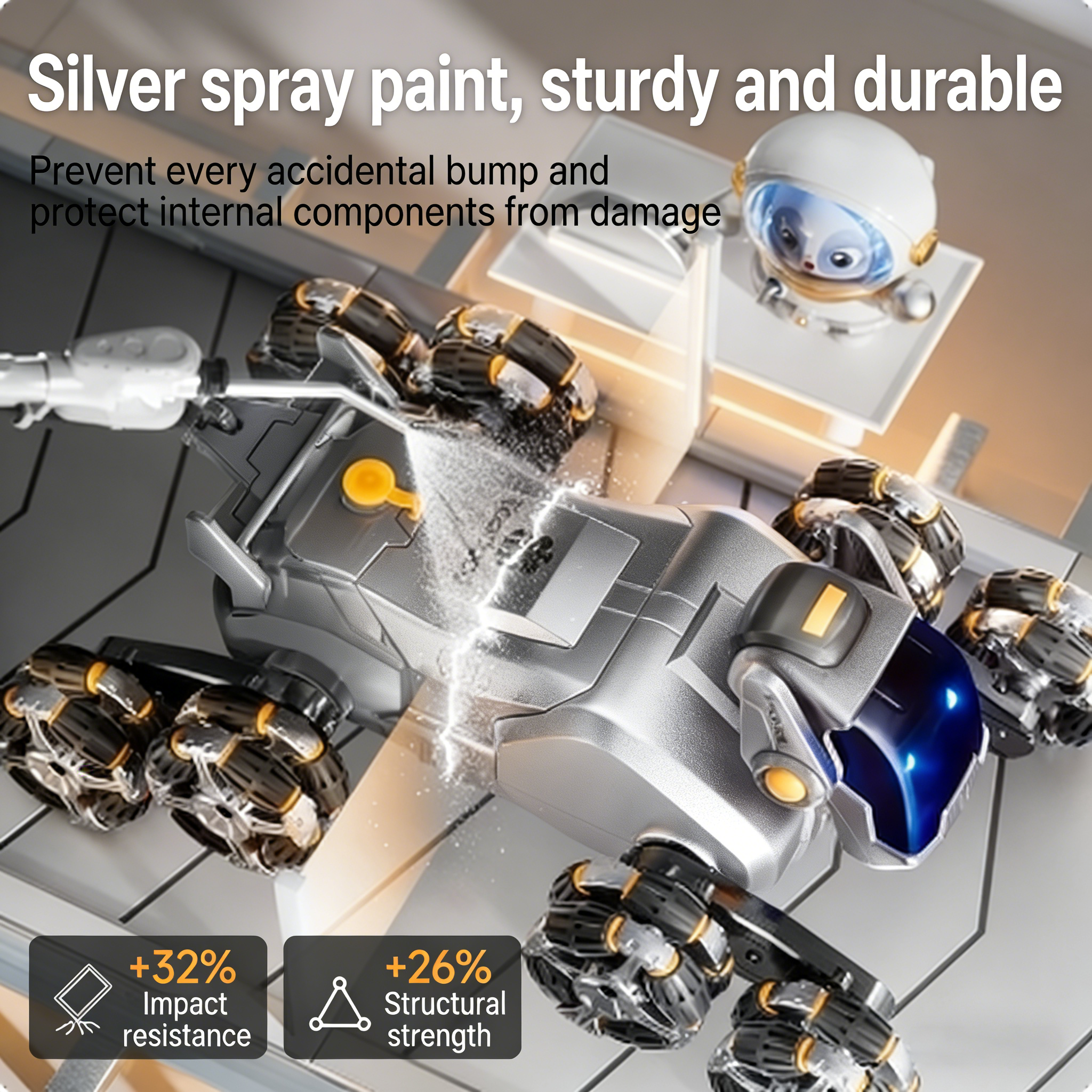 Electric intelligent eight-wheeled robotic dog toy car