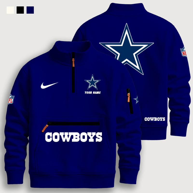 Stand-up collar fleece-lined sweatshirt