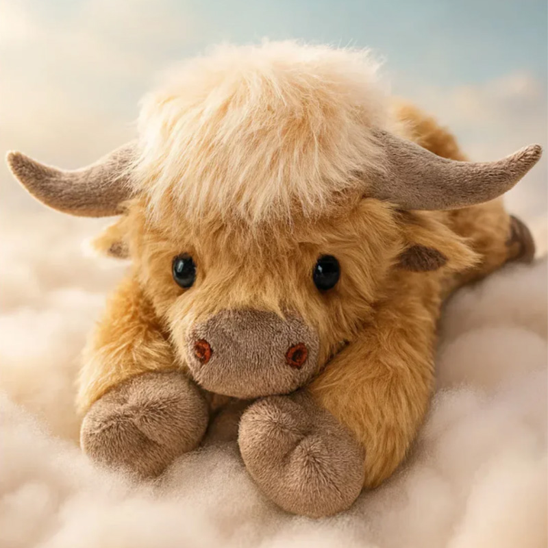 Weighted cow plush toy