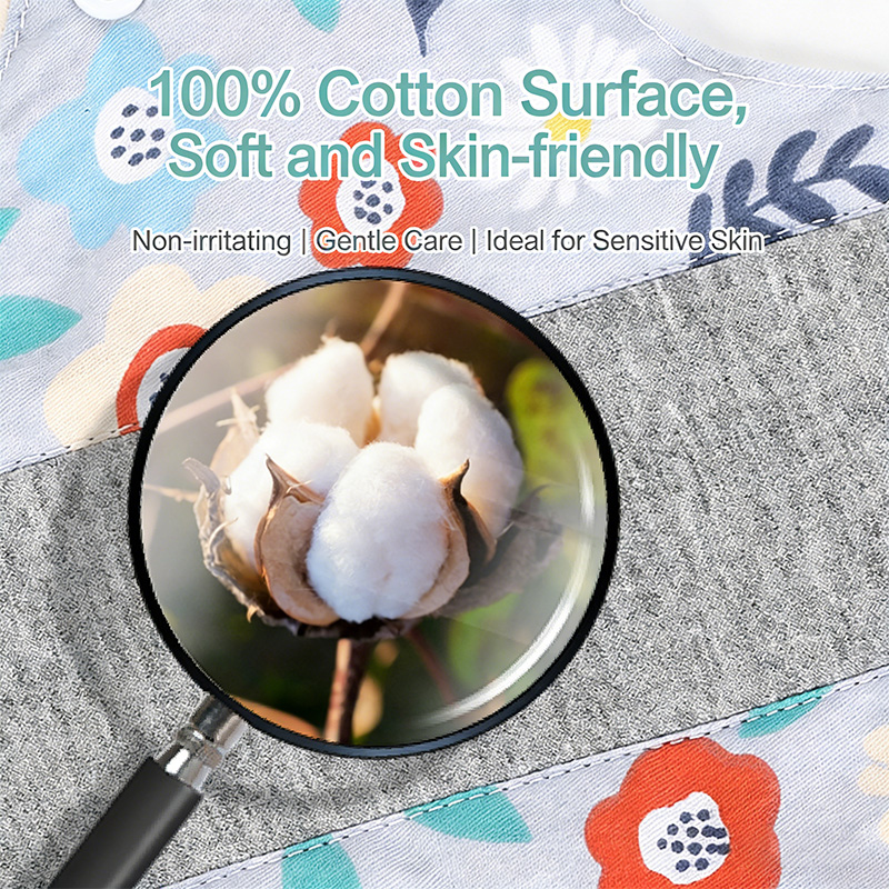 Reusable graphene antibacterial and sterilizing all-cotton breathable anti-leakage sanitary pad