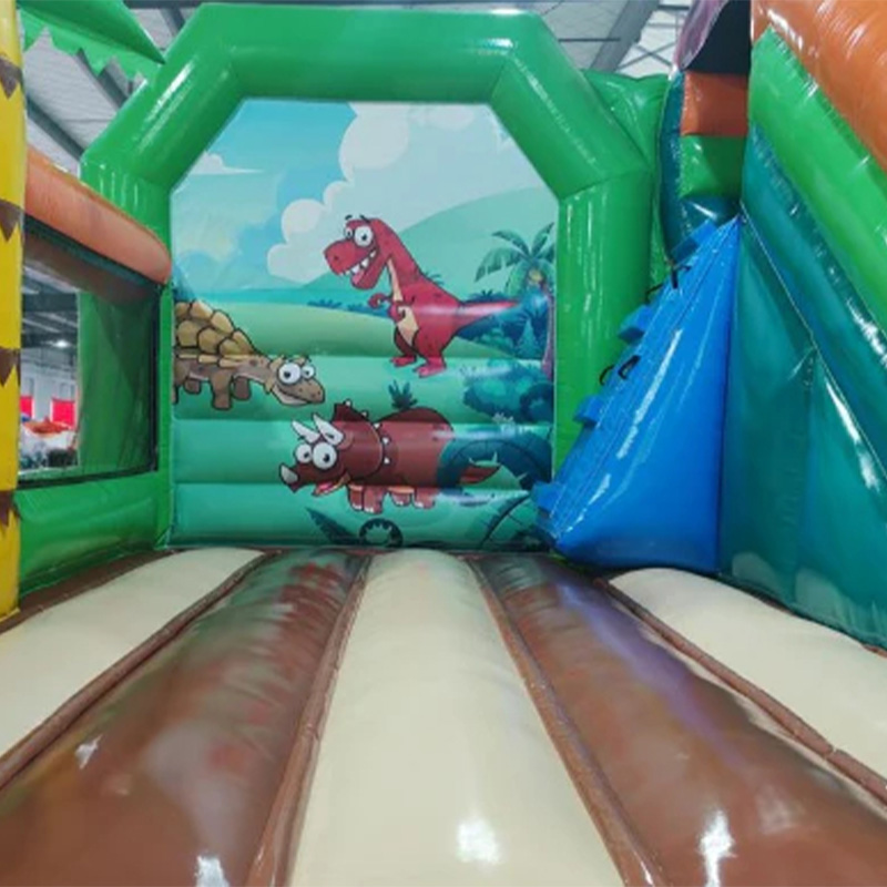 Dinosaur-themed inflatable castle