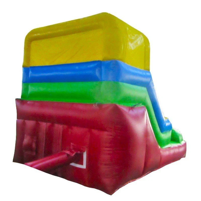 Classic yellow-green single-lane inflatable slide