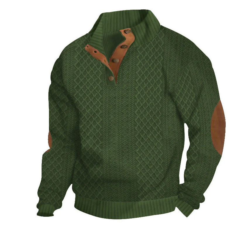 Men's jacquard collar sweatshirt