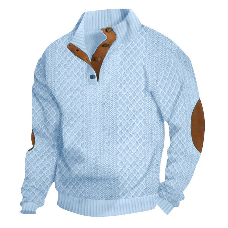 Men's jacquard collar sweatshirt