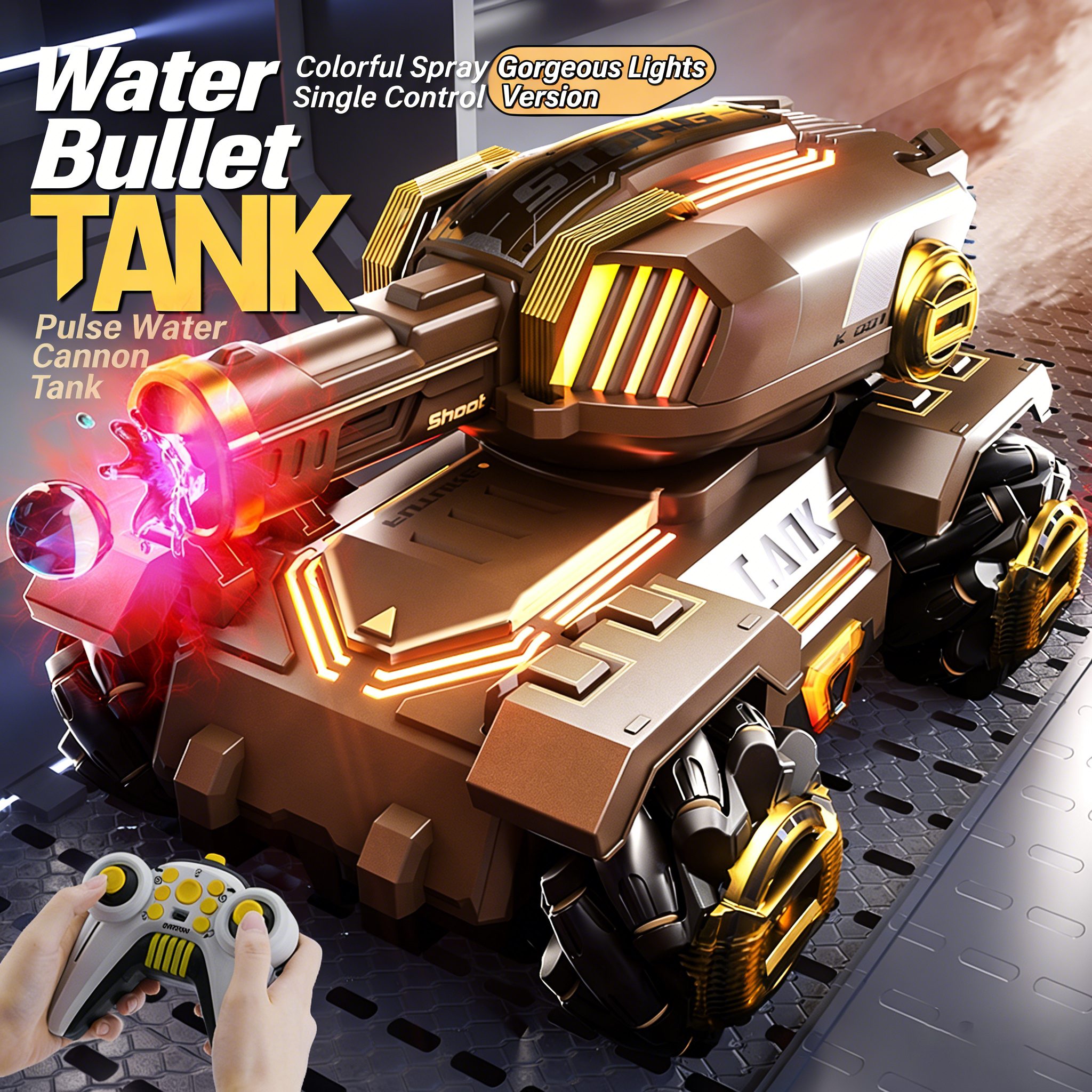 Remote-controlled water bullet tank toy off-road vehicle