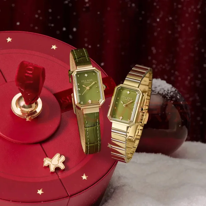Green Agate Sugar Cube Watch