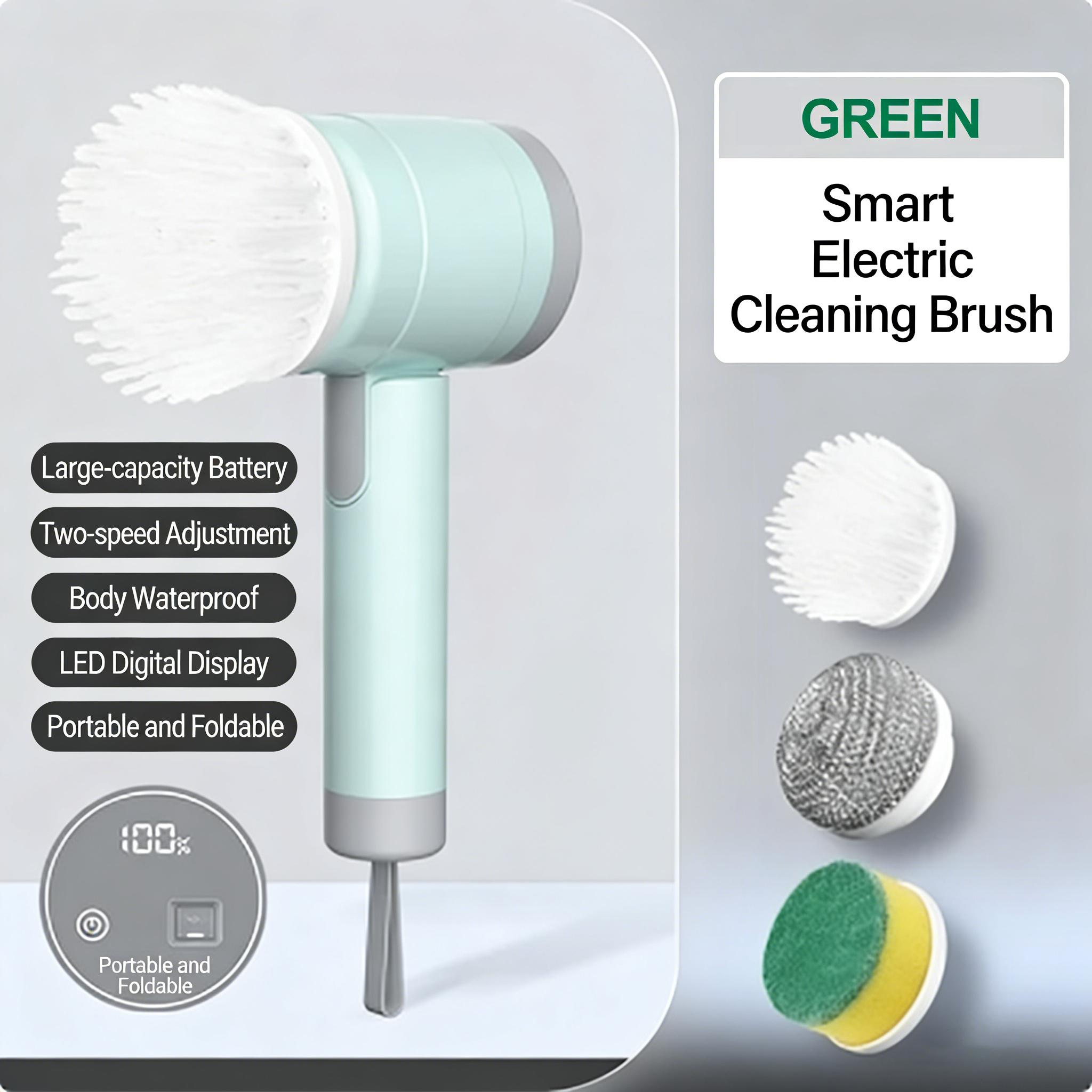 Multifunctional electric cleaning brush (Limited-time offer: Free brush accessories included)