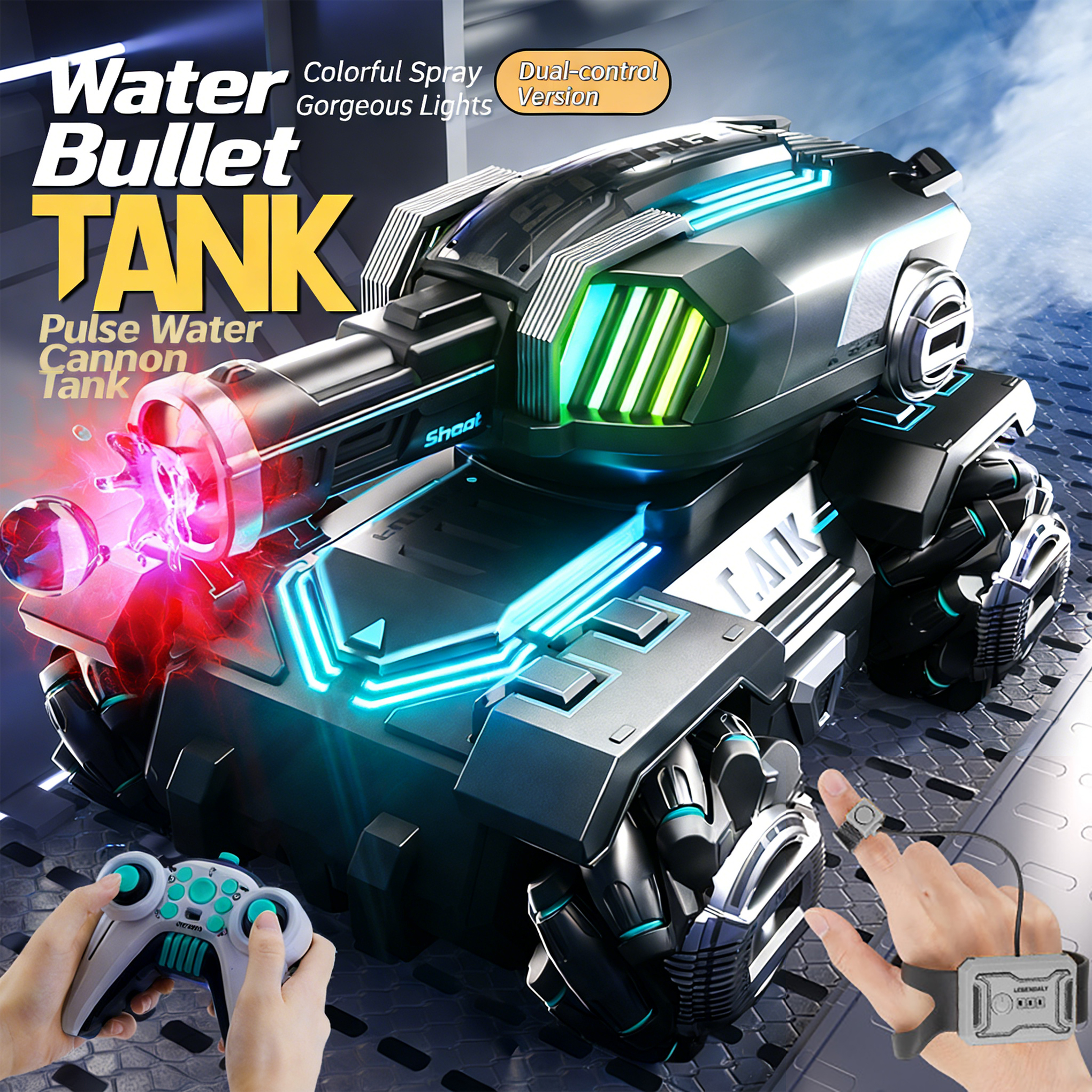 Remote-controlled water bullet tank toy off-road vehicle