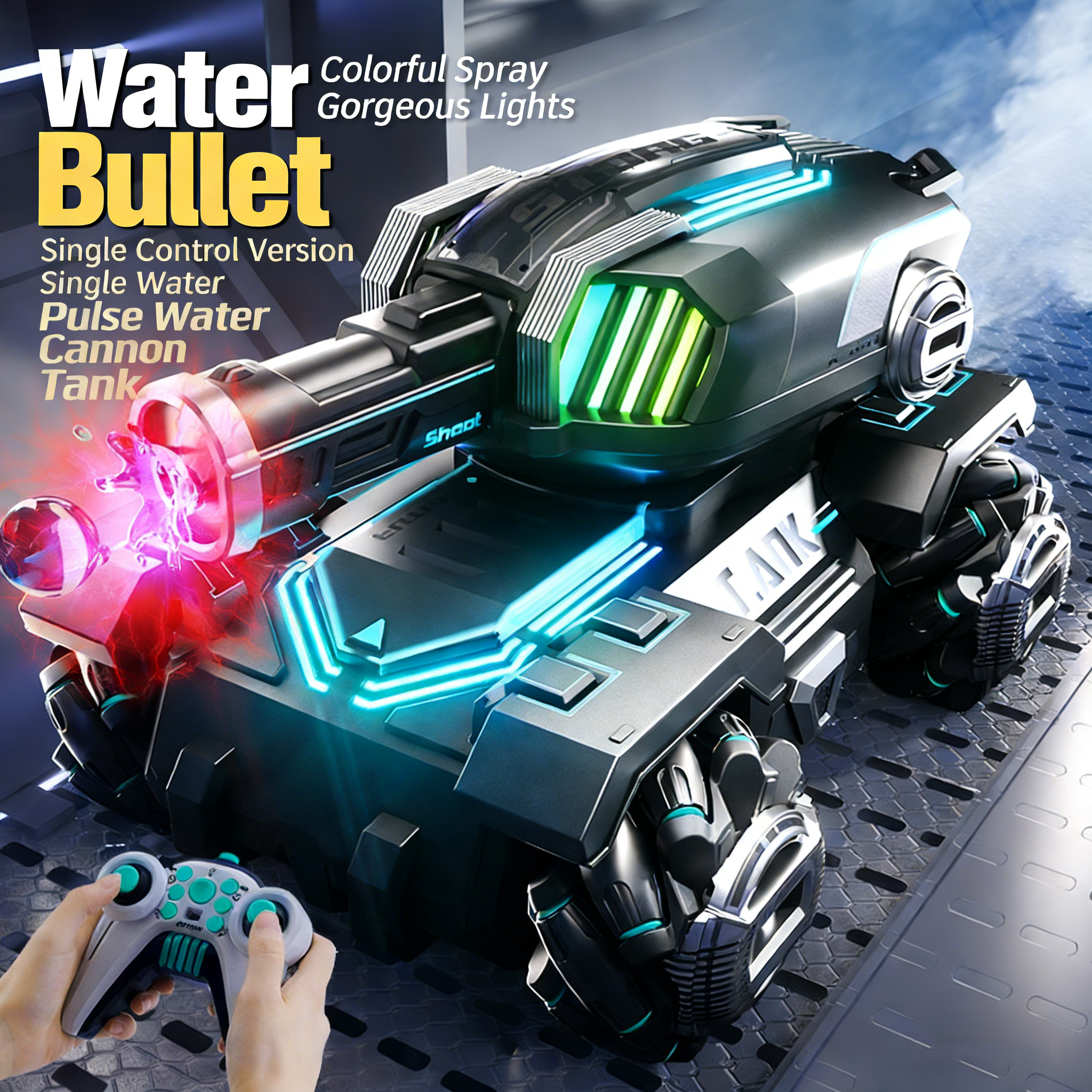 Remote-controlled water bullet tank toy off-road vehicle