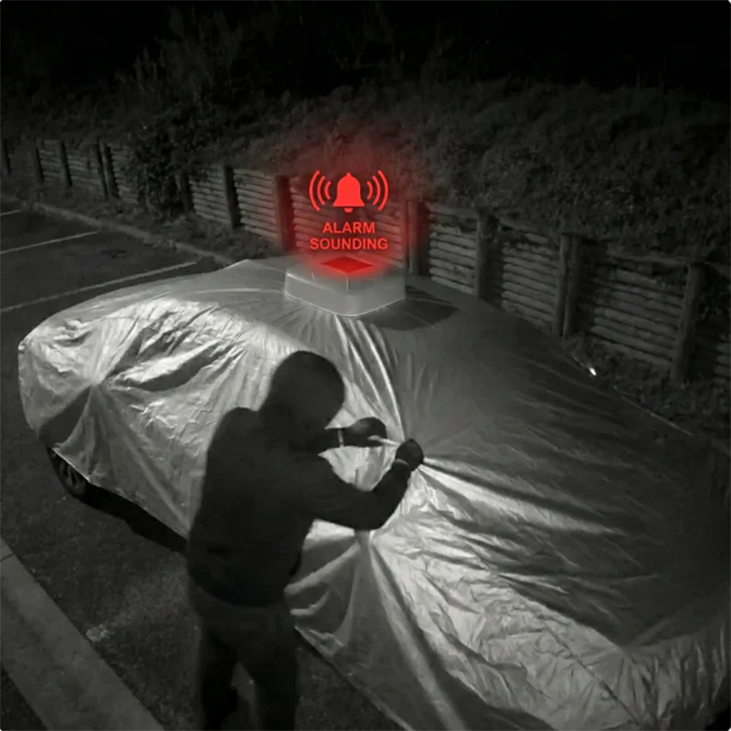 Solar-powered automatic car cover