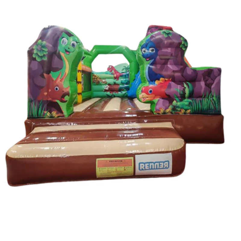 Dinosaur-themed inflatable castle