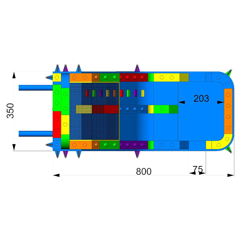 Rainbow Building Block Three-Track Inflatable Slide