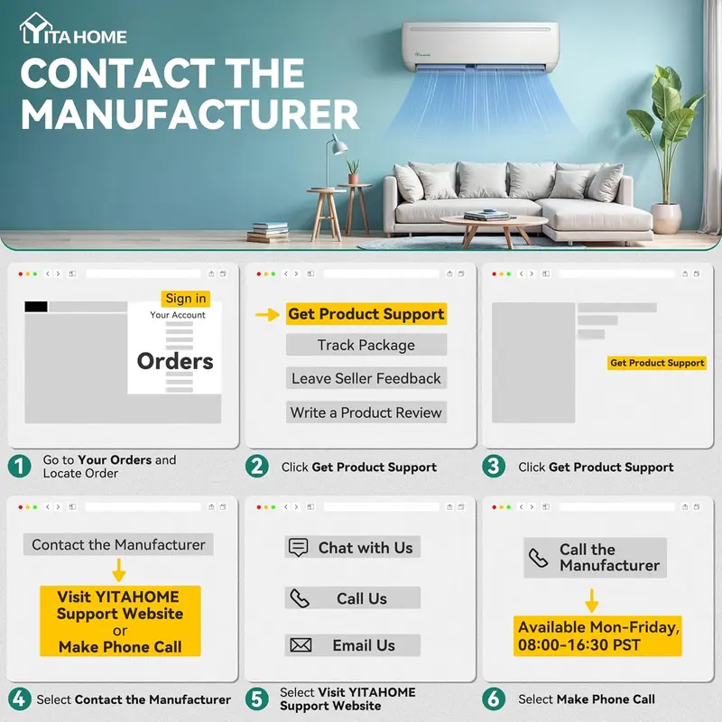 Supports Wi-Fi, Energy Efficiency Ratio 19/20 SEER2, 115V Inverter Ductless Air Conditioner
